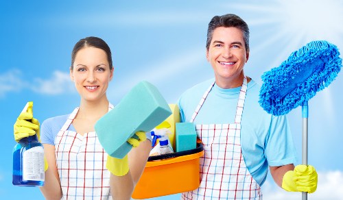 Professional carpet cleaning equipment in a workspace